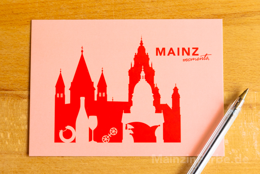 Postkarte Mainz Moments, rot